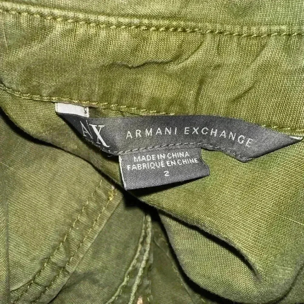 Armani Exchange Green Button Down Dress Size 2 - Picture 9 of 15